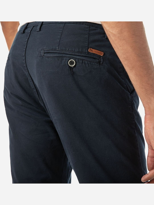 Trousers Elastic in Slim Fit Navy Blue