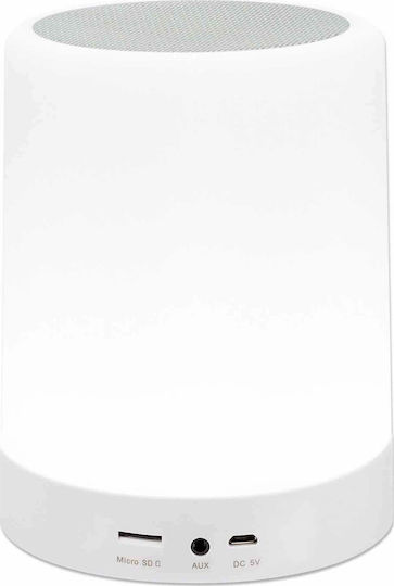 Manhattan Sound Science LED Speaker Ηχείο Bluetooth 3W με Διάρκεια Μπαταρίας έως 5 ώρες Λευκό