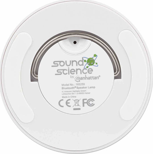 Manhattan Sound Science LED Speaker Ηχείο Bluetooth 3W με Διάρκεια Μπαταρίας έως 5 ώρες Λευκό