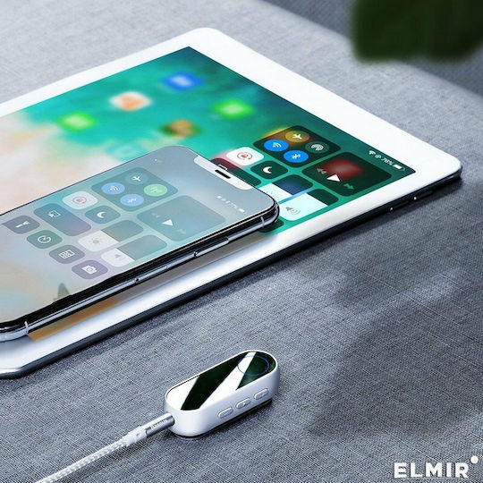 Baseus Μετατροπέας από Aux 3.5mm σε Δέκτη Bluetooth BA02 Λευκό