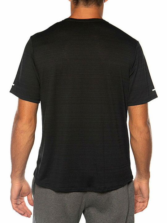 Nike Miler Ανδρικό Αθλητικό T-shirt Κοντομάνικο Dri-Fit Μαύρο