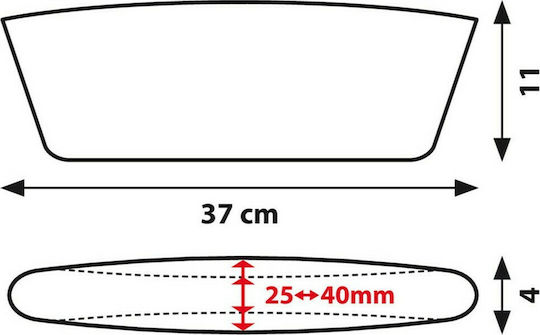 Lampa Gap-filler Premium aus Leder 11x37cm 2 Stück