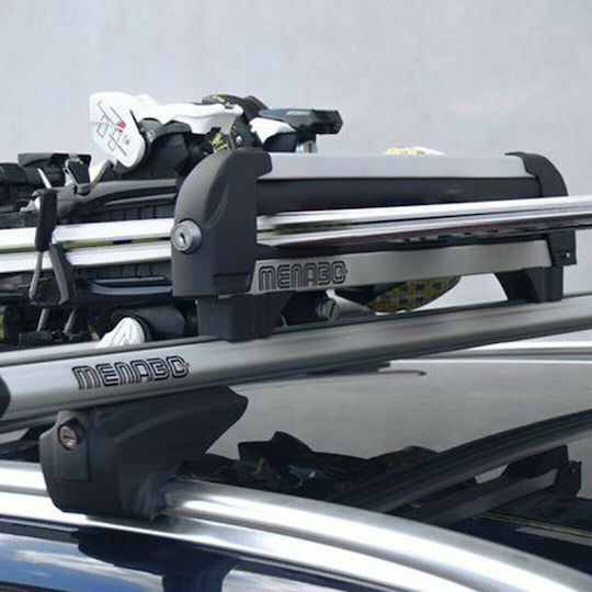 Menabo Iceberg Car Ski Mounts Suitable for 4 Ski Pairs or 2 Snowboards