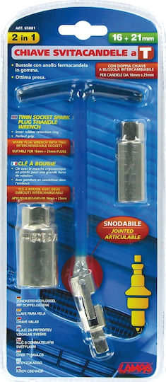 Lampa Spark Plug Wrench Swivel with Sockets 16mm and 21mm
