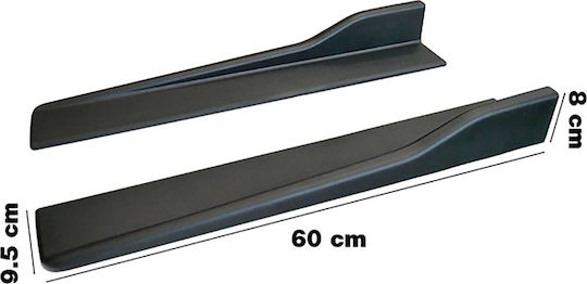Simoni Racing Decorative Car Decorative Exterior Black Plastic 60x8x9.5mm 2pcs Universal