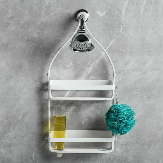 Umbra Wall Mounted Bathroom Shelf Plastic with 2 Shelves 31.8x9.5x64.8cm White