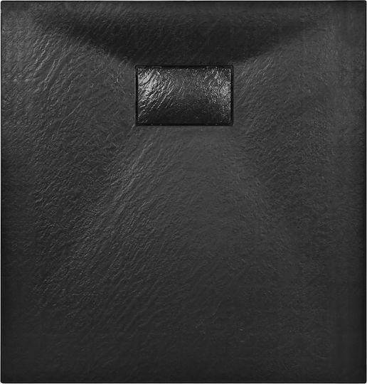 vidaXL Rectangular Acrylic Shower Black 90x80x2.6cm