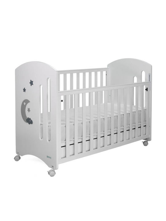 Bebe Stars Pătuț Bebeluși Azure Alb pentru Saltea 60x130cm