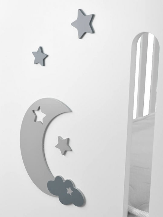 Bebe Stars Pătuț Bebeluși Azure Alb pentru Saltea 60x130cm