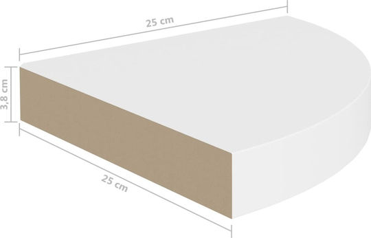 Γωνιακά Ράφια Λευκά (2τμχ) 25x25x3.8εκ.