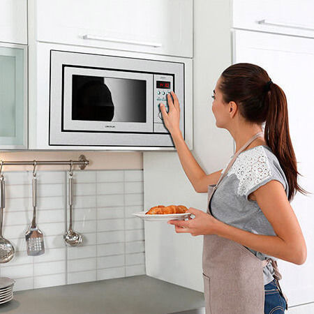 Cecotec Grandheat 2500 Steel Εντοιχιζόμενος Φούρνος Μικροκυμάτων με Grill 25lt Inox