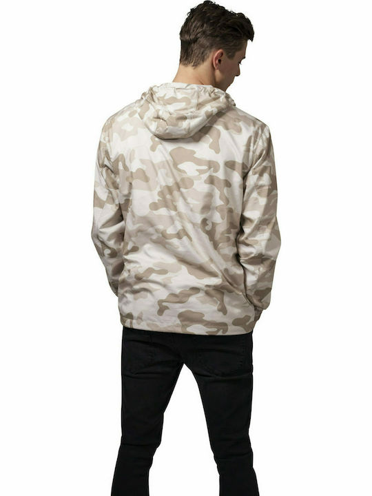 Urban Classics Men's Jacket Windproof Sand Camo -00856