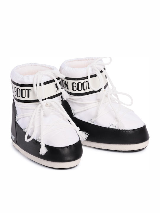 Snow Boots with Laces Icon Low White