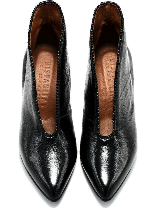 Women's Patent Leather Ankle Boots Black