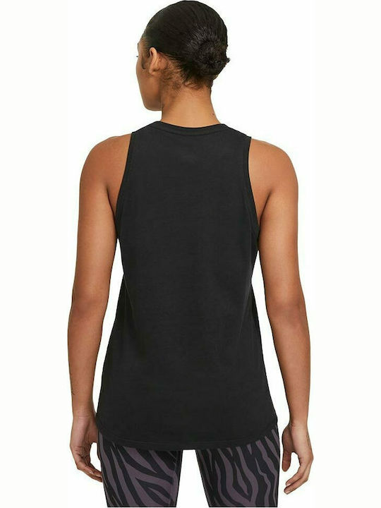 Nike Dri-Fit Αμάνικη Γυναικεία Αθλητική Μπλούζα Μαύρη