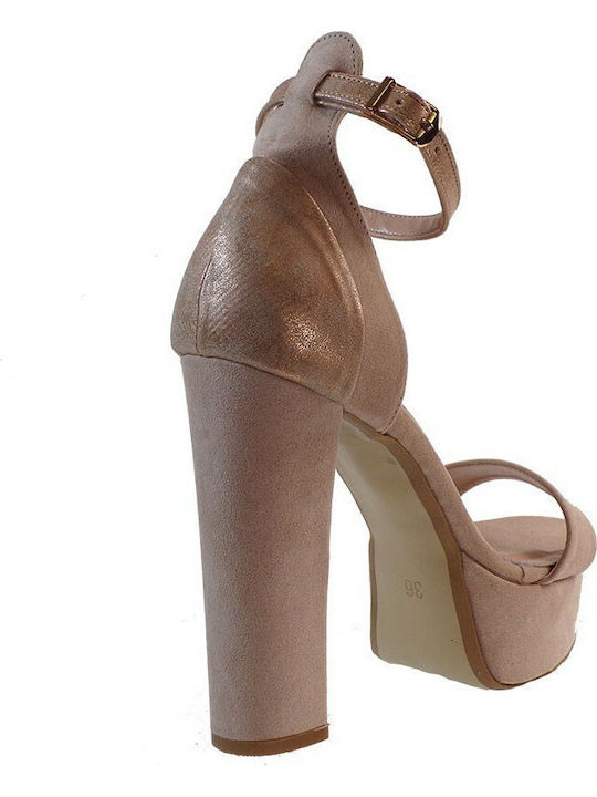 Leather Sandals Beige