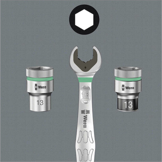 Wera 8100 SA 10 Metal Ratchet Set Set de chei tubulare și clichet 1\4" 28buc