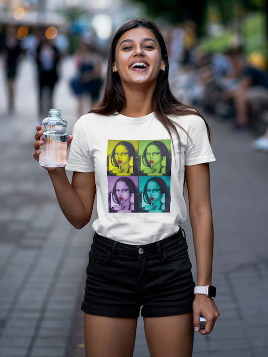 Mona Lisa w t-shirt - WEISS