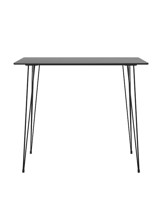 Table Bar from Solid Wood & Metal Black 120x60x105cm