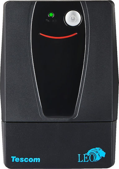 Tescom Leo LED 1000VA UPS Line-Interactive 600W με 4 Schuko Πρίζες