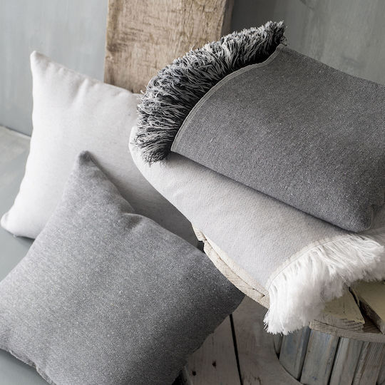 Rythmos Miller Decken & Couchdecken Viersitzer-Sofa Überwurf Zwei Seiten Jacquard 180x330cm 01 Silber