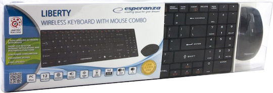 Esperanza EK122K Kabellos Tastatur & Maus Set Englisch US
