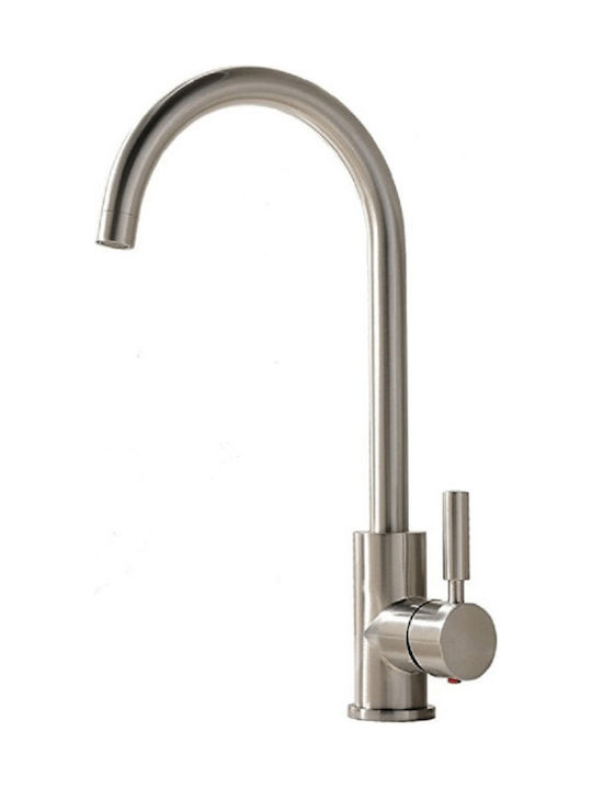 Venezia Stilo Ψηλή Πάγκου Inox Ασημί Venezia Stilo Ψηλή Πάγκου Inox Ασημί