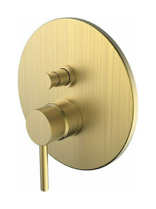 Armando Vicario Industrial Built-In Mixer for Shower with 2 Exits Gold