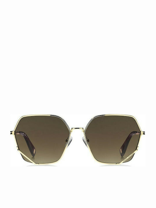 Marc Jacobs Women's Sunglasses with Gold Metal Frame and Brown Lens MJ1005/S 01Q/HA