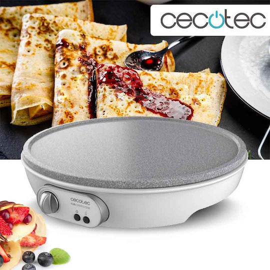 Cecotec Fun Crepestone Κρεπιέρα 30.5cm Λευκή 1000W
