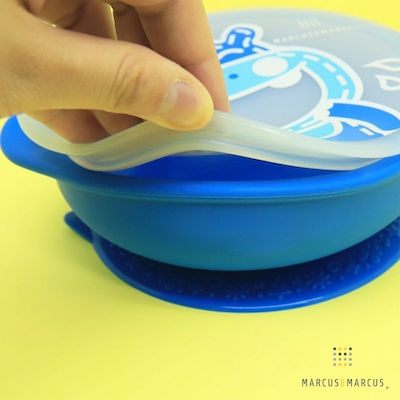 Marcus & Marcus Baby Food Bowl Hippo made of Silicone Blue