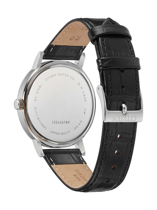 Citizen Men's Watch 41mm Battery with Black Leather Strap