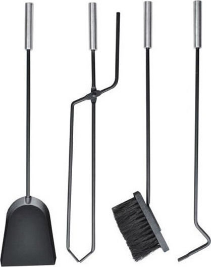 Kaminer 4165 Fireplace Tool Set with Stand Holder Gray