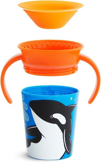 Munchkin Baby Cup Miracle 360° Wildlove Sippy Cup made of Plastic Blue 177ml for 6m+m+