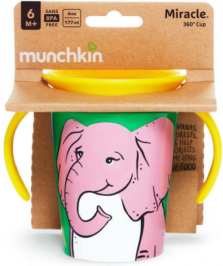 Munchkin Baby Cup Miracle 360° Wildlove Sippy Cup made of Plastic Multicolour 177ml for 6m+m+