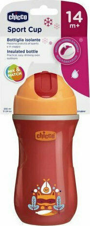 Chicco Baby Cup Sport made of Plastic Red 266ml for 14m+m+