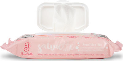 Ferribiella Sensitive Bio Dog Body Cleansing Wipes with Fragrance Alcohol Free Pink 23x12cm