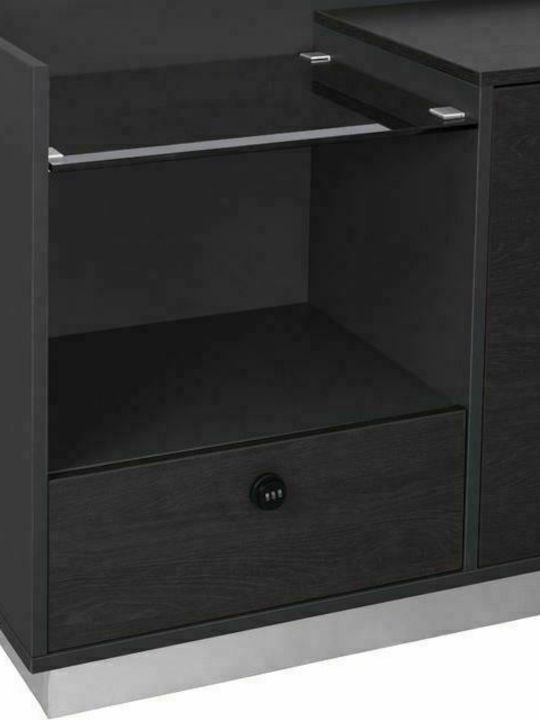 Corner Professional Office Rosewood Wooden Brown 180x170x76cm