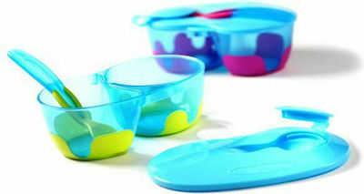 Babyono Baby Food Container Set made of Plastic Turquoise 2pcs BN1067