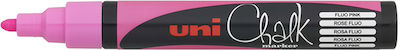 Uni-Ball Chalk Marker PWE-5M Μαρκαδόρος Ροζ Μαυροπίνακα Υγρής Κιμωλίας για Γυαλί 1.8-2.5mm