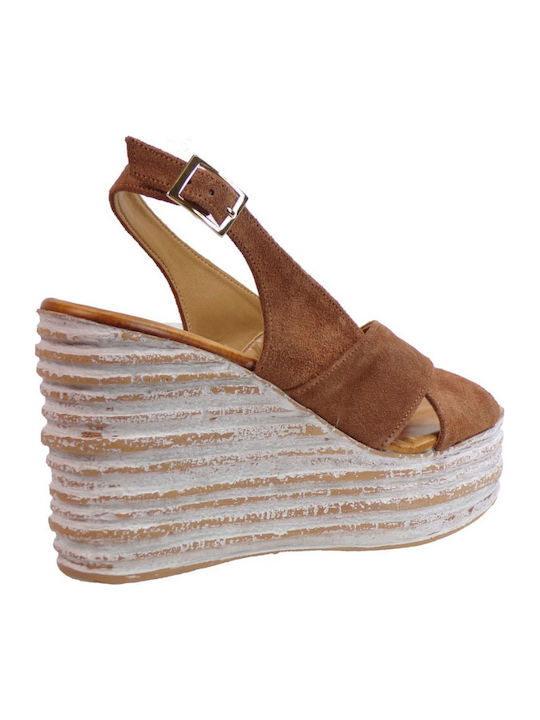 6604 Tip Platforme dama Tabac maro