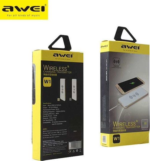 Awei Kabelloses Ladegerät (Qi Pad) 5W Schwarzs (W2)