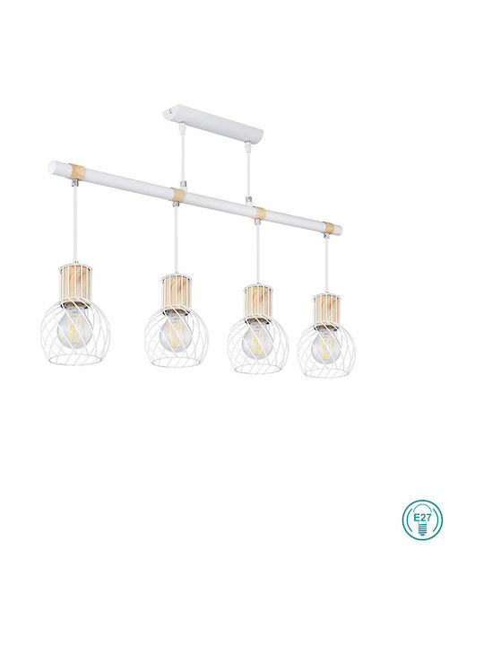 Globo Lighting Luise Pendant Chandelier 4xE27 White