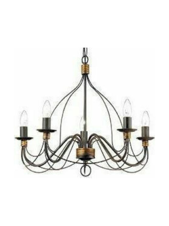 Ideal Lux Kronleuchter Ø64cm mit Kerzenleuchtern Schwarz Ideal Lux Kronleuchter Ø64cm mit Kerzenleuchtern Schwarz