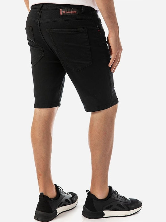 Brokers Jeans Herrenshorts Jeans Schwarz