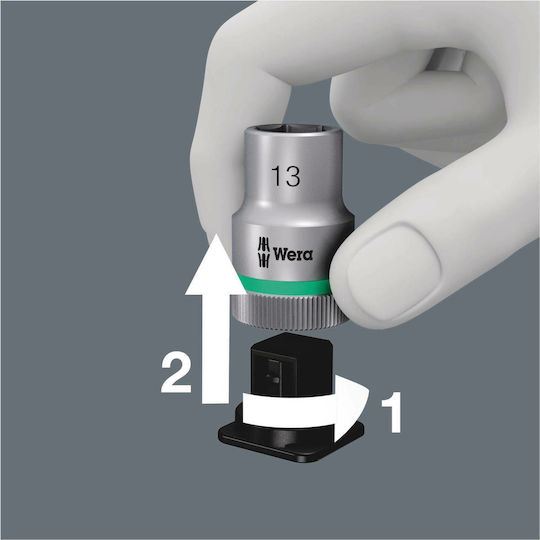 Wera Căpăcei Hexagonali cu Patrat de Prindere 3/8" Set 10buc