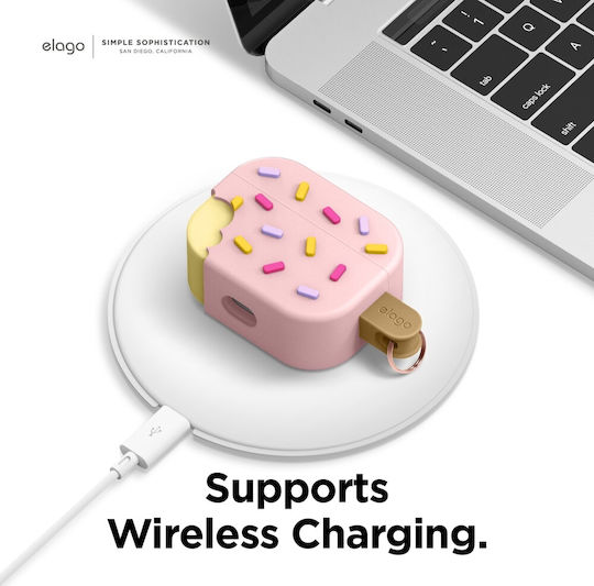 Elago Ice Cream Θήκη Σιλικόνης σε Ροζ χρώμα για Apple AirPods Pro