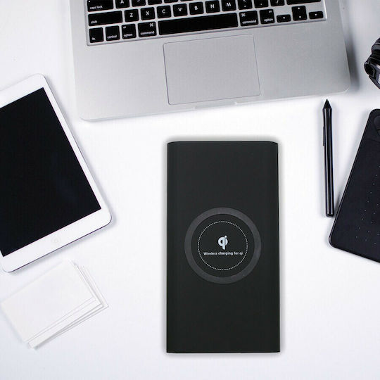 Qi Wireless Power Bank 8000mAh с USB-A порт Черен