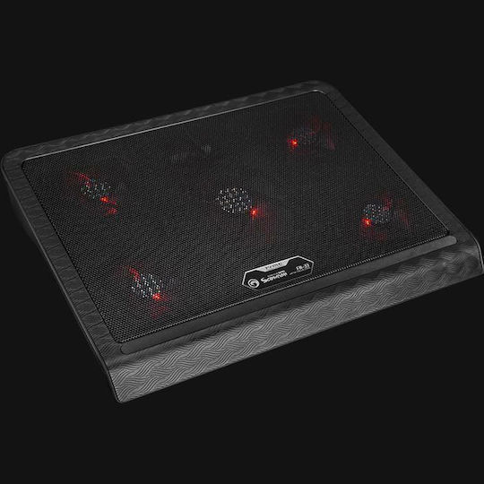 Marvo FN-33 Cooling Pad for Laptop up to 17" with 5 Fans and Lighting Red Led