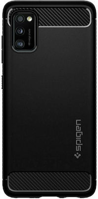 Spigen Rugged Armor Back Cover Σιλικόνης Μαύρο (Galaxy A41)